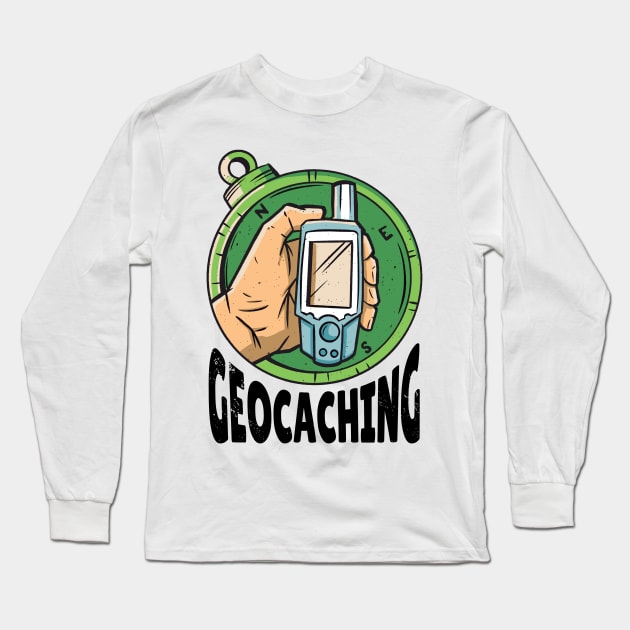 Geocaching Long Sleeve T-Shirt by Visual Vibes